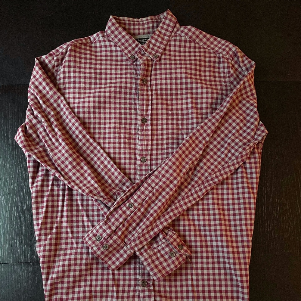 Banana Republic Luxe Flannel Slim Fit (L)